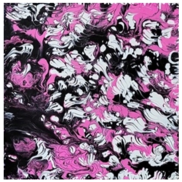 Hand Crafted Other - Hand Crafted Abstract Design 12x12 Inches Canvas Painting